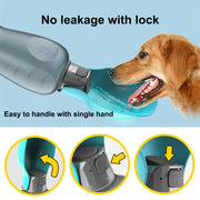 Portable Leakproof Dogs Water Bottle, Pet Foldable Water Despenser 800ml
