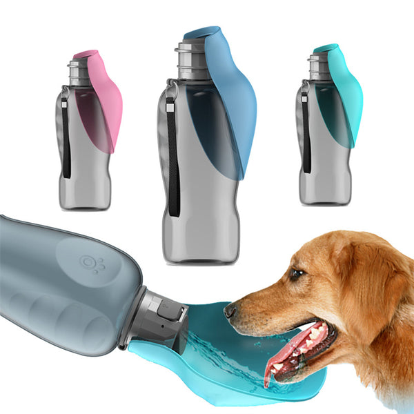 Portable Leakproof Dogs Water Bottle, Pet Foldable Water Despenser 800ml