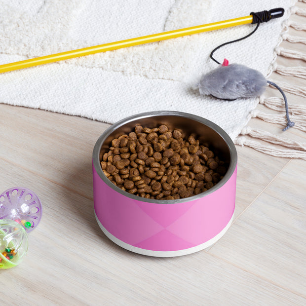 Pink Stainless Steel Pet bowl