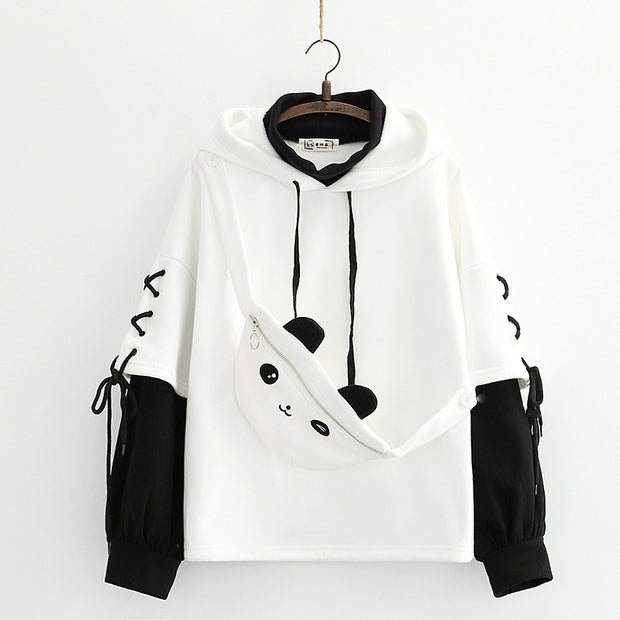 Panda Fleece Hooded Sweater