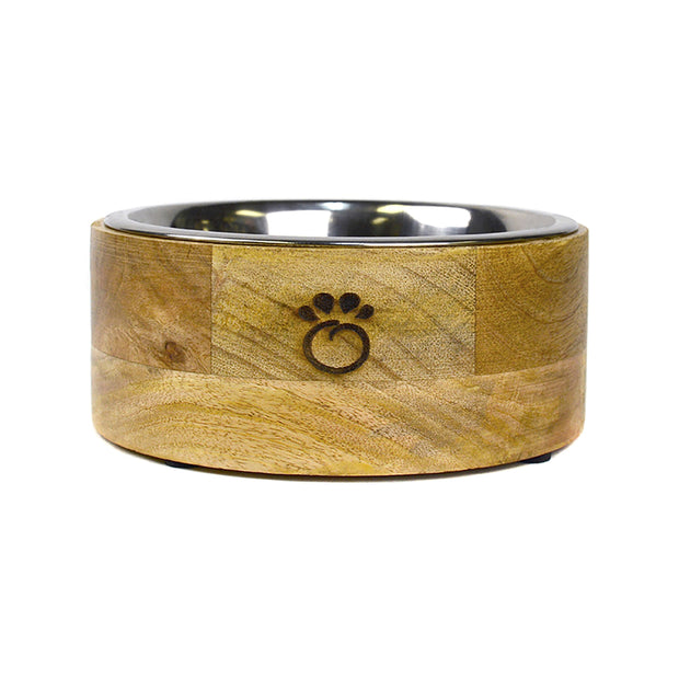 Mango Wood Pet Bowl - Single