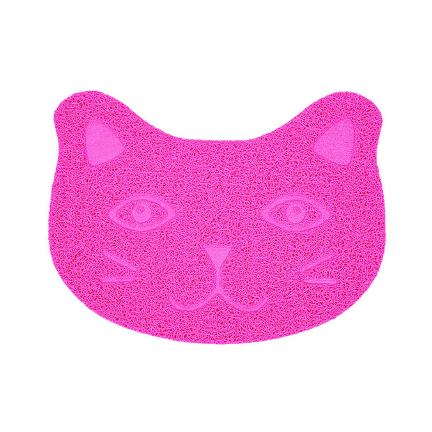 cat litter mat pink