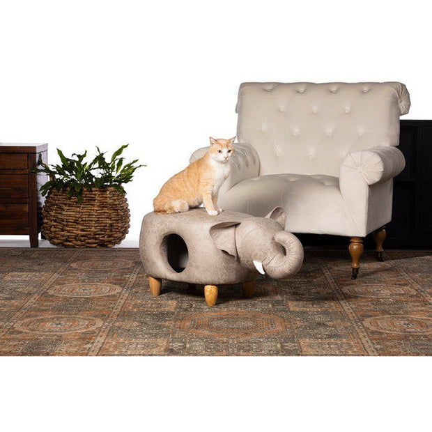 Elephant Ottoman Hideout for Cats and Small Dogs