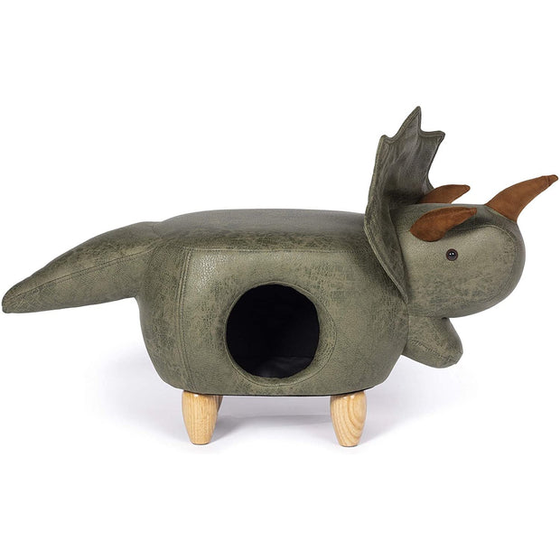 Triceratops Dinosaur Ottoman Cat Hideout