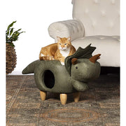 Triceratops Dinosaur Ottoman Cat Hideout