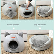 Cozy 2-In-1 Cat House Bed