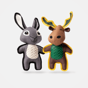 Rabbit & Moose Dog Toys 2 Pack