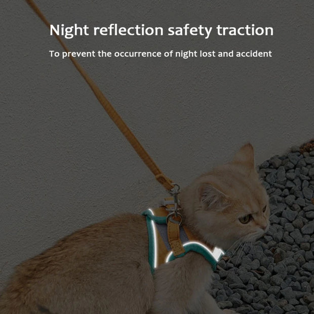 Adjustable Cat Harness and Leash Set 
