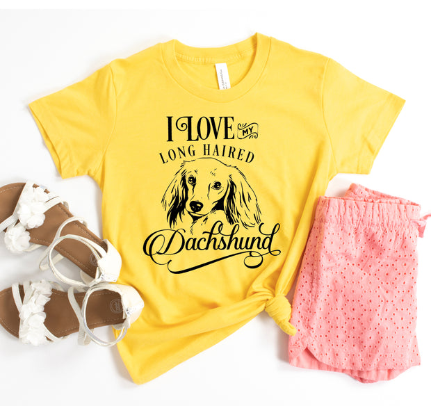 I Love My Long-Haired Dachshund T-shirt