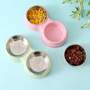 Stainless Steel Double Pet Bowl Feeder
